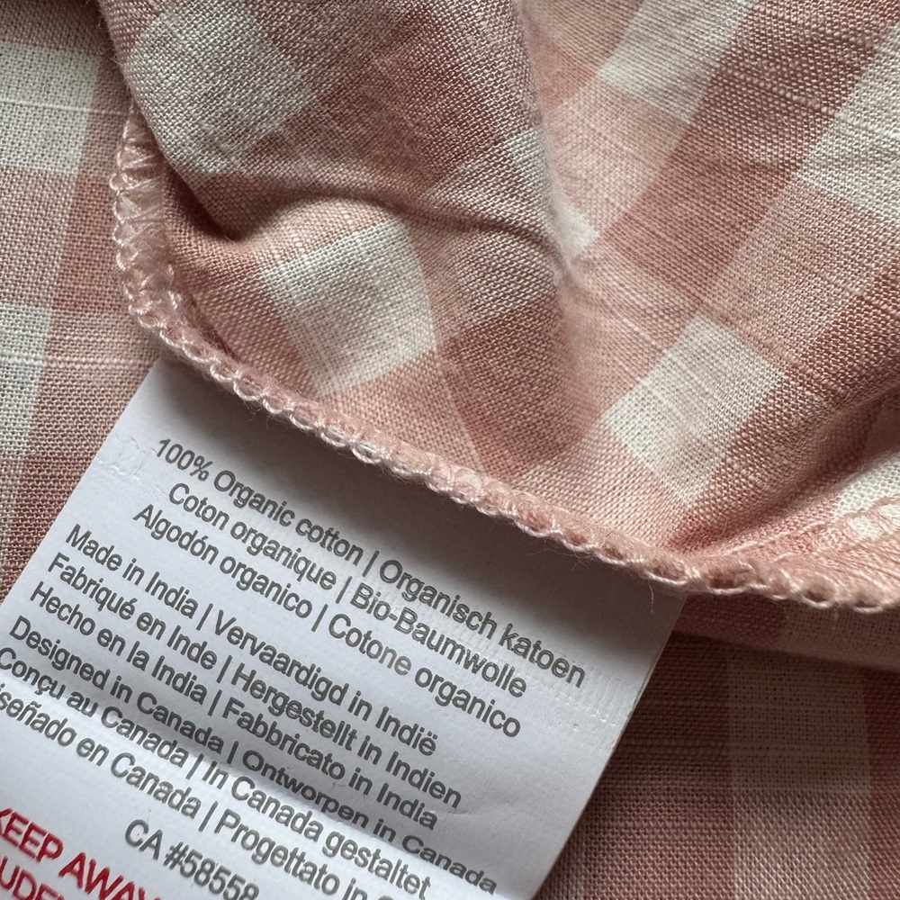 Organic Cotton Pink Gingham Caftan Dress by Pehr - Picture 5 of 11